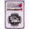 Image 1 : 1981 $1 Proof Trans-Canada Railway Silver Dollar Coin NGC PF 70 Ultra Cameo