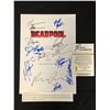 Image 2 : DEADPOOL MULTI-SIGNED 8X10 MOVIE SCRIPT COVER (REAL AUTHENTIC COA)