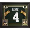 Image 1 : Packers Brett Favre Authentic Signed Green Framed Jersey (Favre Holo & COA)