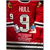 Image 2 : BOBBY HULL SIGNED CHICAGO BLACKHAWKS CAREER STAT JERSEY W/GOLDEN JET & HOF 1983 (JSA COA)
