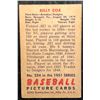 Image 2 : 1951 BOWMAN NO. 224 BILLY COX
