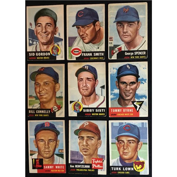 1953 TOPPS BASEBALL CARD LOT