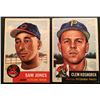 Image 1 : 1953 TOPPS #6 SAM JONES/ #8 CLEM KOSHOREK