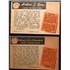 Image 2 : 1955 BOWMAN ARTHUR J GORE #289 & GEORGE HONOCHICK #267