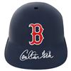 Image 1 : CARLTON FISK SIGNED BOSTON RED SOX REPLICA SOUVENIR BATTING HELMET (SCHWARTZ COA)