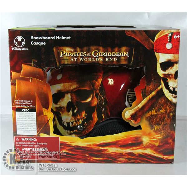 NEW SNOWBOARD HELMET 22.5" WITH DISNEY PIRATES OF