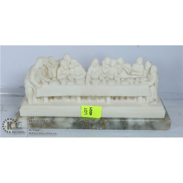 ALABASTER AND MARBLE LAST SUPPER STATUE