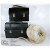 Image 1 : 2 VINTAGE LUNCH BOXES ( 1 WITH THERMOS ) & ROPE