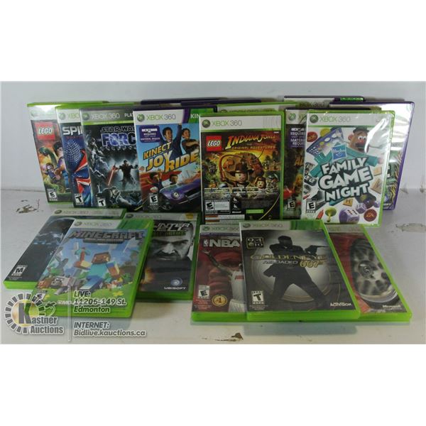 FLAT OF XBOX 360 (AND KINECT) GAMES.