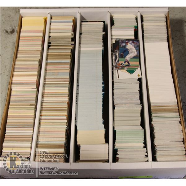 5000 COUNT BOX OF BASEBALL CARDS  80'S-90'S