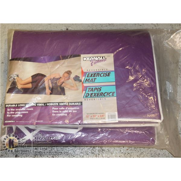 REVERSIBLE EXERCISE MAT PURPLE IN ORIGINAL BAG