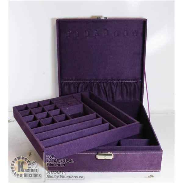LOCKING PURPLE JEWELRY CASE