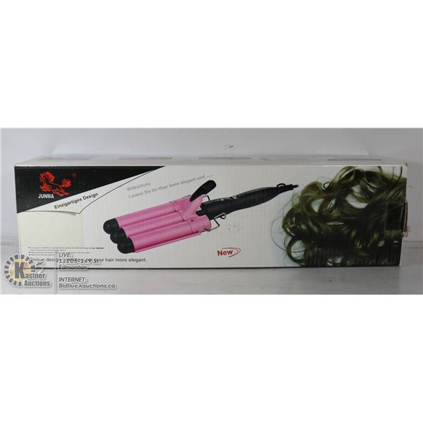 TRIPLE BARREL JUNMA CURLING/CRIMPING IRON.