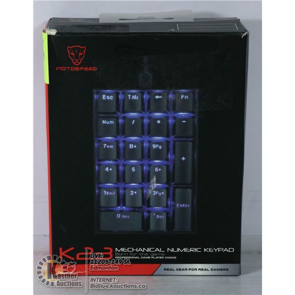 MOTOSPEED K23 MECHANICAL NUMERIC KEYPAD.