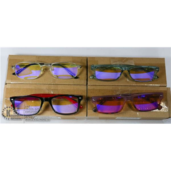 LOT OF 4 TRANSITIONAL READING GLASSES. +1.5