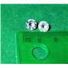Image 1 : 10)  LOT OF 2 ROUND MATCHED CZ GEMSTONES, 3 CT,