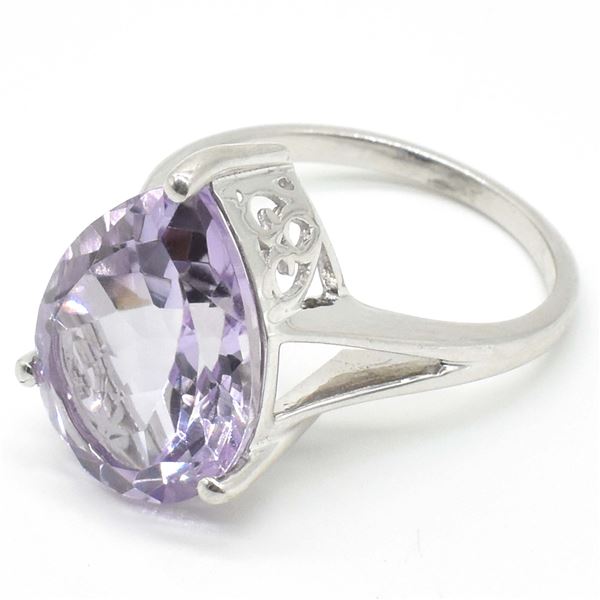SV-51 SILVER PINK AMETHYST RING