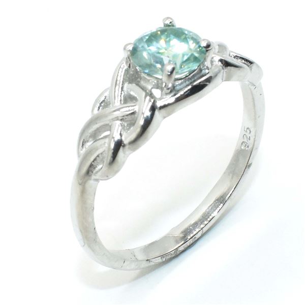 SV-59 SILVER MOISSANITE (ROUND 5.50 MM) RING