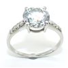 Image 1 : SV-70 SILVER MOISSANITE (ROUND 8 & 1.5 MM) RING