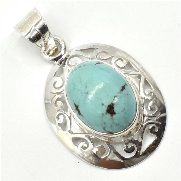 SV-72 SILVER TURQUOISE PENDANT