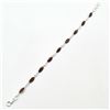 Image 1 : SV-74 SILVER GARNET  BRACELET