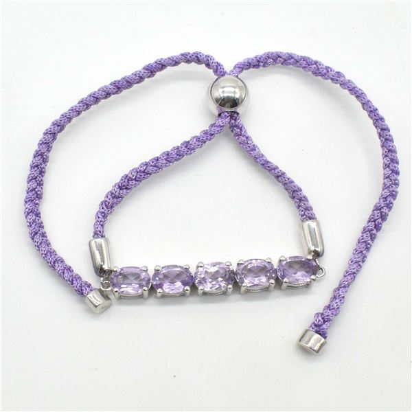 SV-76 SILVER AMETHYST BRACELET
