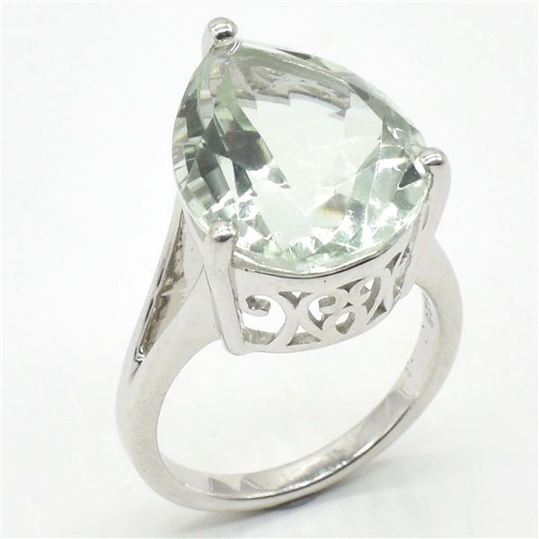 SV-89 SILVER GREEN AMETHYST RING