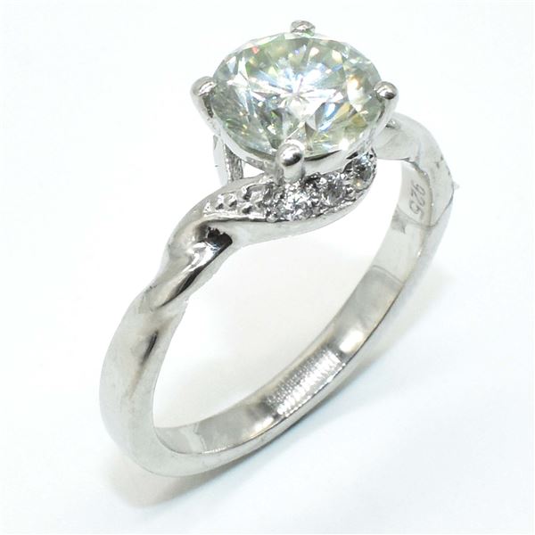 SV-91 SILVER CERTIFIED MOISSANITE (ROUND 7.5 & 1.5