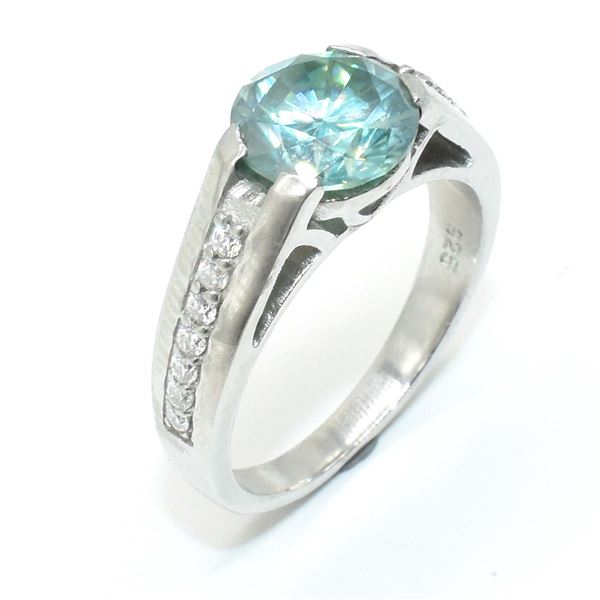 SV-93 SILVER CERTIFIED MOISSANITE (ROUND 8 & 1.5 M