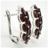 Image 1 : SV-96 SILVER GARNET EARRINGS