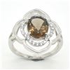 Image 1 : SV-100 SILVER SMOKEY CZ RING