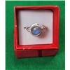 Image 1 : 6)  ROUND MOONSTONE RING SET IN 925 STAMPED