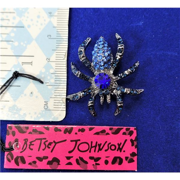 10) BLACK RHODIUM PLATED BLUE CRYSTAL