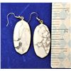 Image 1 : 7) NATURAL WHITE TURQUOISE OVAL DROP