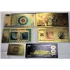 Image 1 : 11)  LOT OF 5 GOLD FOIL COLORIZED NOVELTY