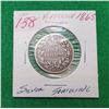 Image 2 : 12)  UK SILVER 1865 ONE SHILLING COIN,  925 SILVER