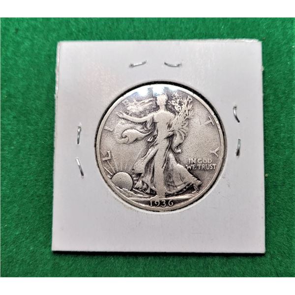 13)  US 1936S  WALKING LIBERTY SILVER HALF