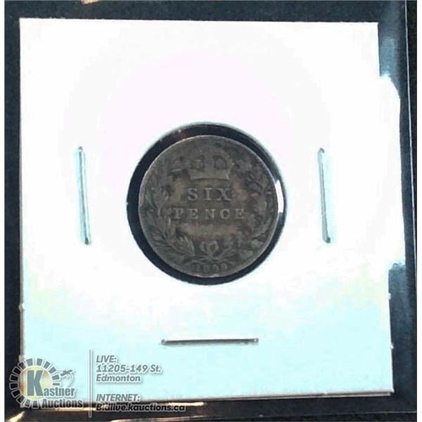 1899 VICTORIAN BRITISH SILVER 6 PENCE