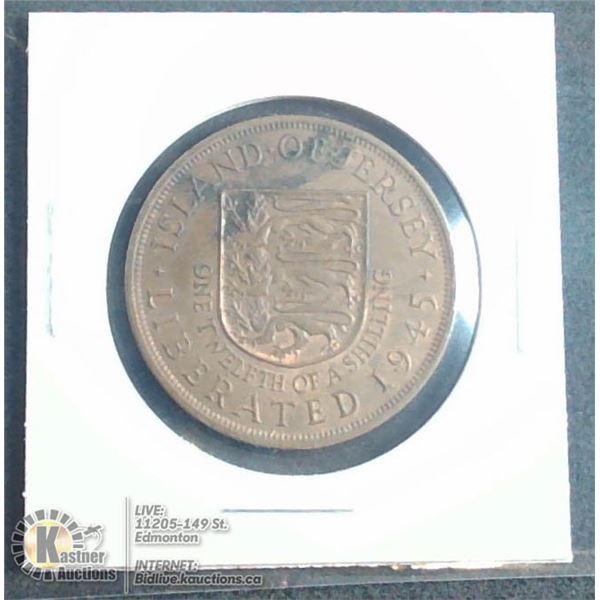 1945 ABOUT UNCIRCULATED JERSEY LARGE CENT