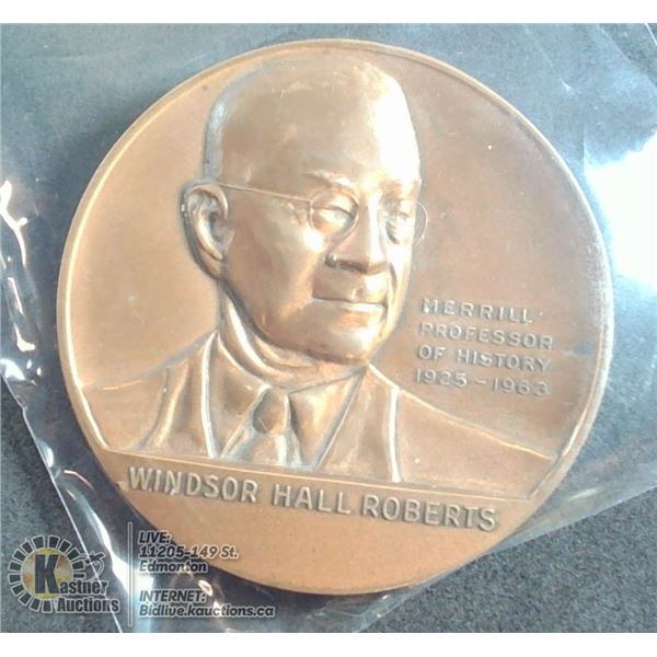 LARGE 1963 BRONZE MEDAL FOR WINDSOR HALL ROBERTS