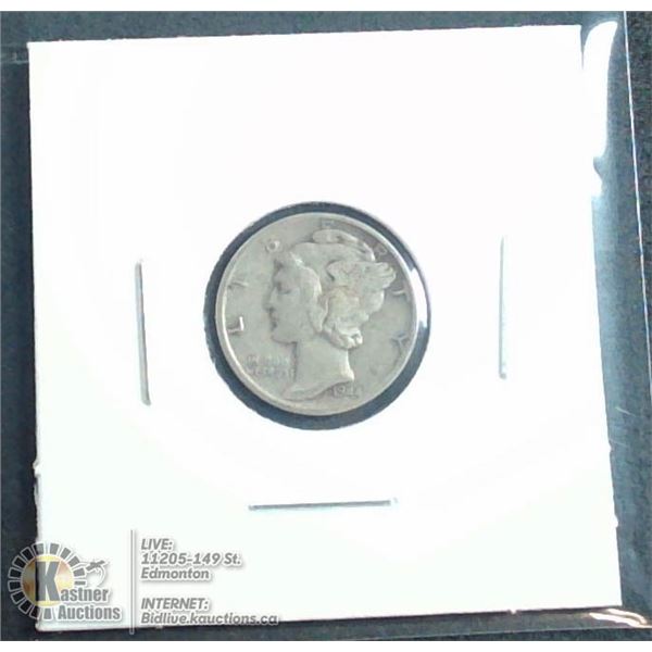 1944 USA SILVER MERCURY HEAD DIME