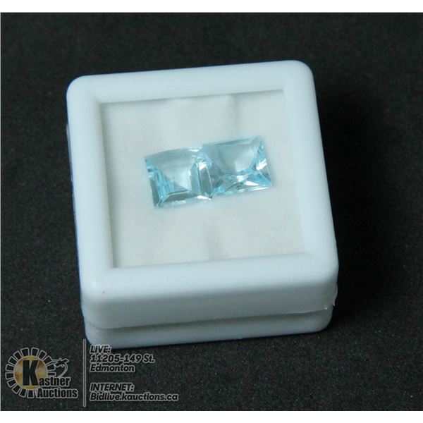 #12-SKY BLUE TOPAZ GEMSTONES SQUARE 4.5CT(7 X7MM)
