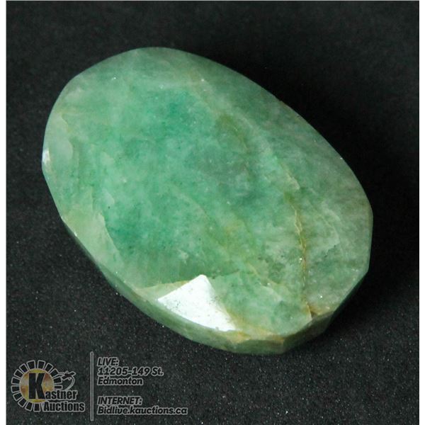 #144-GREEN EMERALD GEMSTONE 100.0CT