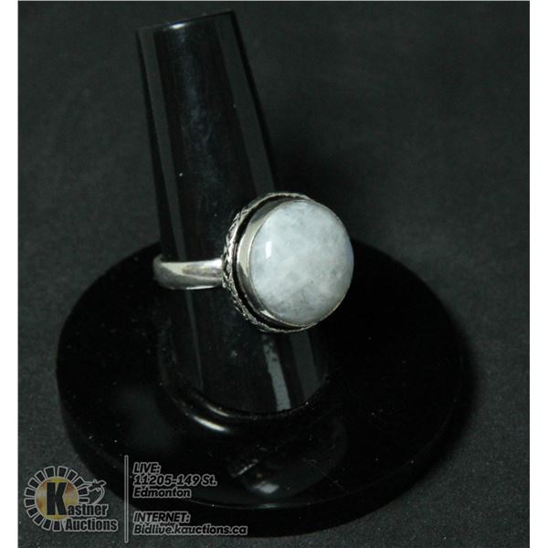 #256-NATURAL MOONSTONE RING SIZE 7
