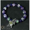 Image 1 : #308-PURPLE RAINBOW JADE/ BLUE SAPPHIRE BRACELET
