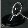 Image 1 : #267-NATURAL BLACK OBSIDIAN RING SIZE 5.5