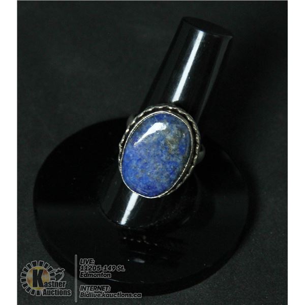 #263-NATURAL LAPIZ LAZULI RING SIZE 6.5