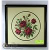 Image 1 : NEEDLE POINT FLORAL - PRO FRAMED