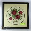 Image 1 : NEEDLE POINT FLORAL - PRO FRAMED