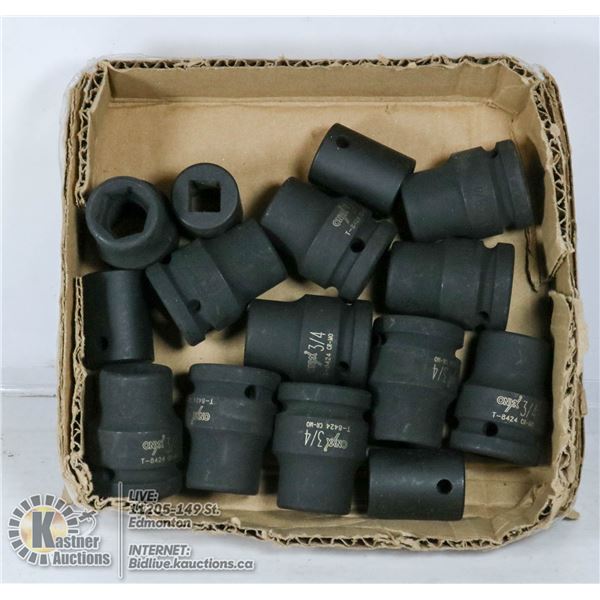 HEAVY DUTY SOCKETS 15 PIECES